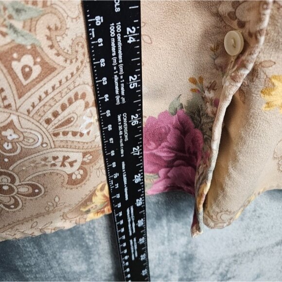 Lemon Grass sz lg button up blouse - Picture 4 of 10